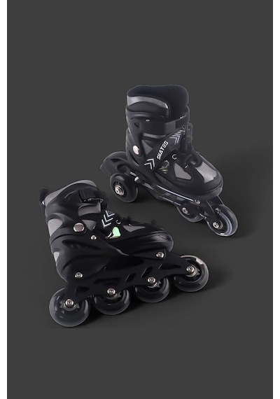 Vadi Siyah Silikon Tekerli Ayarlanabilir Işıklı Paten S 31-34 Hp7128