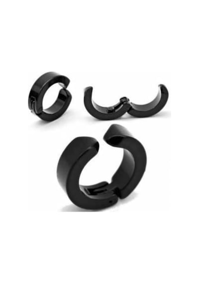 Shopiolog Unisex Sıkıştırmalı Unısex Deliksiz Halka Küpe 2 Çift Çok Renkli