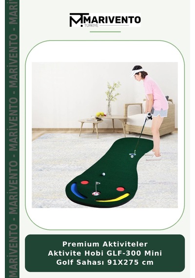 Premium Aktiviteler Aktivite Hobi Glf-300 Mini Golf Sahası 91x275 Cm Çok Renkli