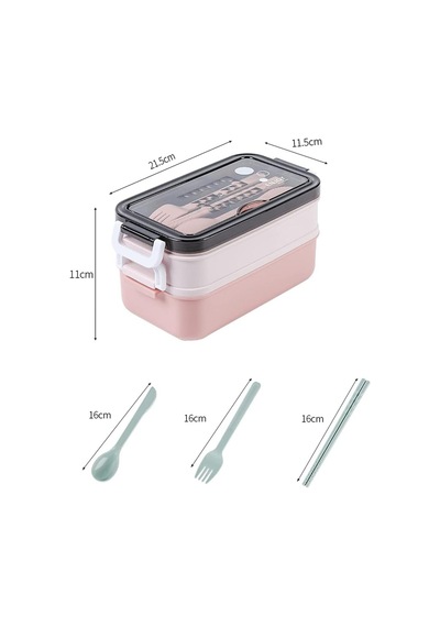 Paslanmaz Çelik Yemek Tası Isı Yalıtımlı 3 Katlı Yemek Termosu Ofis Kamp Lunchbox Pembe - 858263192 Pembe