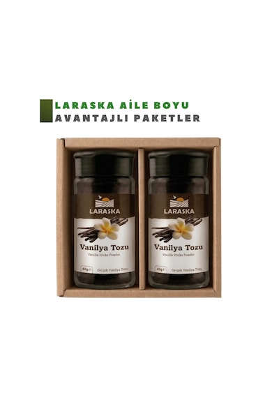 Saf Vanilya Toz 80g 40gx2 Gerçek Vanilya Tozu Vanilla Sticks Ground Aile Boyu Avantajlı Paket