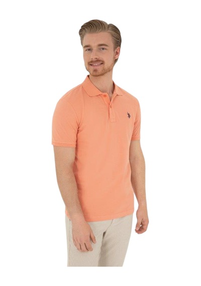 U.S. Polo Assn. Erkek Polo Yaka T-shirt Somon