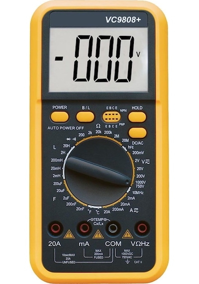 Vc 9808+ Dijital Multimetre Ölçü Aleti Vc9808
