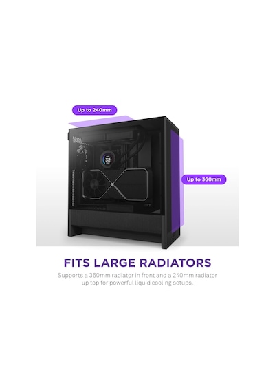 H5 Flow 2024 - Kompakt Atx Mid-tower Pc Oyun Kasası - Yüksek Hava Akışı - 2 X 120 Mm Fanlar Dah
