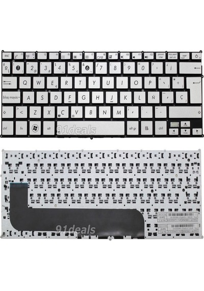 Asus Zenbook Ux21e-kx002v, Ux21e-dh52, Ux21e-dh71 Notebook Klavye Gümüş Gri Tr