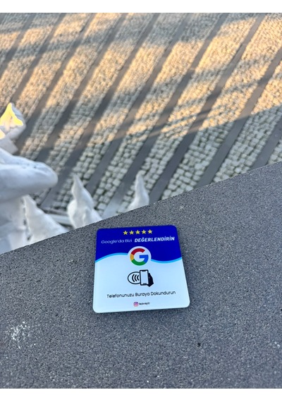 20'li Nfc Kart Avantajlı Paket 10 Instagram Takip + 10 Google Değerlendirme Kartı 9x9 Cm Şeffaf Pleksi