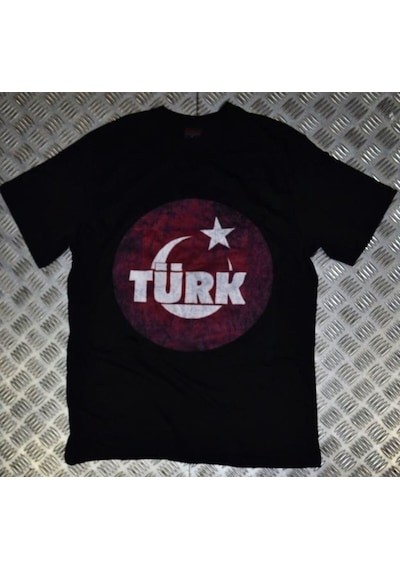 Stoned&Fame Türk Baskılı T-shirt SIYAH