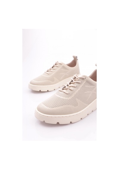 Dgn 25219 Kadın Bağcikli Sneaker Ayakkabi Kırık Beyaz