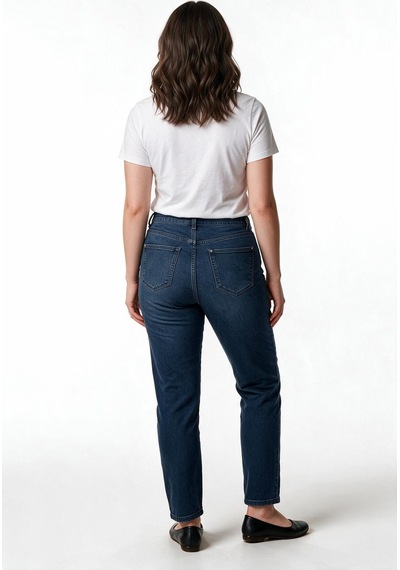 Tolga Saraçoğlu Kadın Yüksek Bel Normal Kesim Denim Jean Pantolon Lacivert