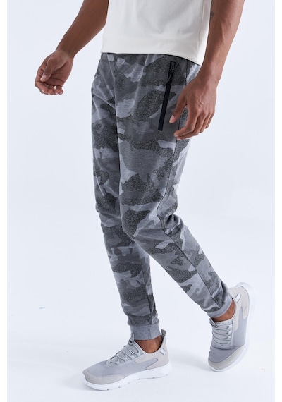 Tommy Life Kamuflaj Desenli Gri Melanj Erkek Eşofman Alt T05er-84754 001