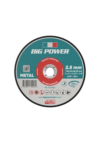 Big Power 115 2.5 22.23 Metal Kesme Taşı 794180 5 Adet