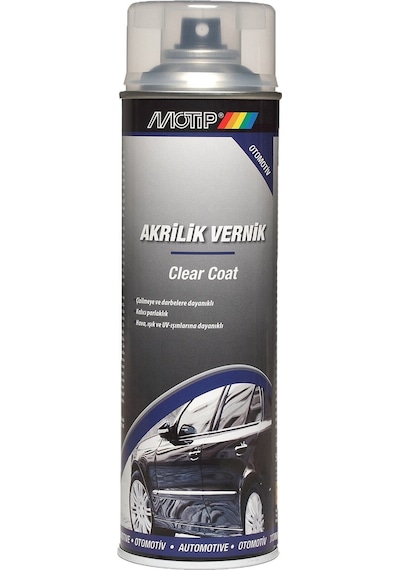 Motip Üniversal Akrilik ŞEFFAF Parlak Vernik Spreyi 500 ml