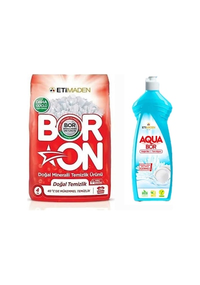 Boron Toz Deterjan 4 Kg 26 Yıkama +1 Adet Bulaşık Deterjanı