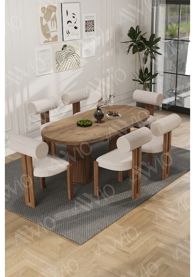 Avvio İcon Bohem Ayak 6'lı Metal Pofi Demonte Sandalye 80x160 Masa Sandalye Takımı Akça Masa Sandalye Kumaşı Beyaz Avvio İcon Bohem Ayak 6'lı Metal Pofi Demonte Sandalye 80x160 Masa Sandalye Takımı Akça Masa Sandalye Kumaşı Beyaz