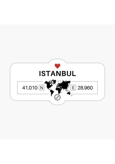 Istanbul 2 Gps Harita Sticker Oto Araba Yapıştırma 17Cm
