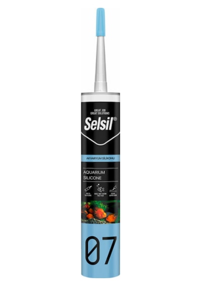Selsil Akvaryum Silikonu Duşakabin Kararmayan Silikon Şeffaf 310 Ml Şeffaf