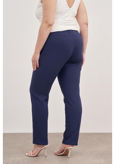 Myline Dikiş Detaylı Yüksek Bel Pantolon-1783-lacivert Lacivert