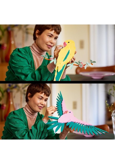 LEGO® Art Fauna Koleksiyonu – Macaw Papağanları 31211 Yetişkinler için Dekoratif ve Sergilenebilir Model Yapım Seti - 644 Parça