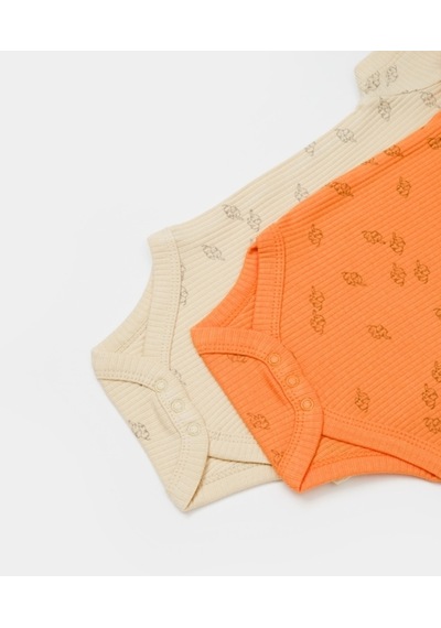 BabyCosy Organik Modal Fil Baskılı 2 Li Kısa Kollu Badi Csym11217 001