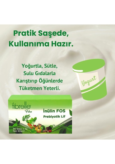Fibrelle İnülin Fos Prebiyotik Lif 30 Saşe