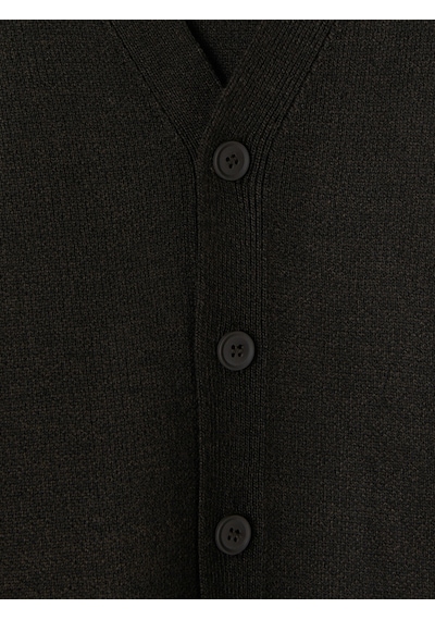 Lcwaıkıkı Classic Kahverengi Regular Fit V Yaka Erkek Triko Hırka