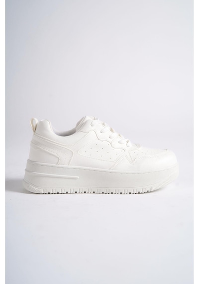 Mubiano Mbnk160-bb Kadın Kalın Taban Beyaz/beyaz Sneaker & Spor Ayakkabı Beyaz/beyaz