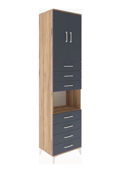 Hyperion Dolap 3 Raflı 7 Çekmeceli 2 Kapaklı 60x44x243 Çam-antrasit Atlas Çam Hyperion Dolap 3 Raflı 7 Çekmeceli 2 Kapaklı 60x44x243 Çam-antrasit Atlas Çam