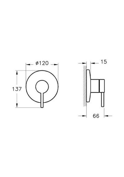 A4262134 VitrA Origin Ankastre Duş Bataryası, Fırçalı Nikel Sıva Üstü Grubu