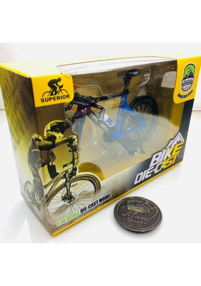 Mountain Bike Mavi 1 10 Ölçek Metal Model Oyuncak Bisiklet Y1