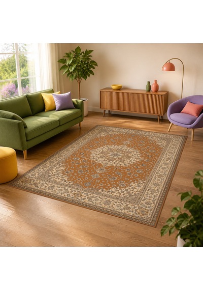 Kartela Halı Aro Halı Jüt Taban Dokuma Halı Bakır - 100 X 150 Cm