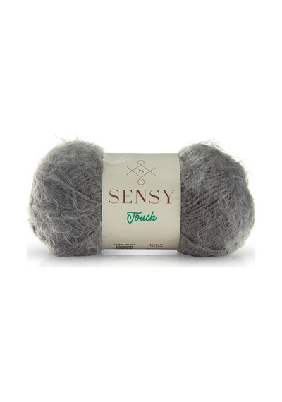 Sensy Premium Touch El Örgü Ipi Bluz Hırka Kazak Ip Kürk Görünümlü Ip Atkı Bere Peluş Oyuncak Ip Gri