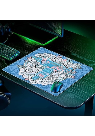 Porge Lingyun Series Esport Mouse Pad 48x40, 50x50 Mouse Pad Speed Premium Smooth , Blue Uzi, 480x400x4 Mm