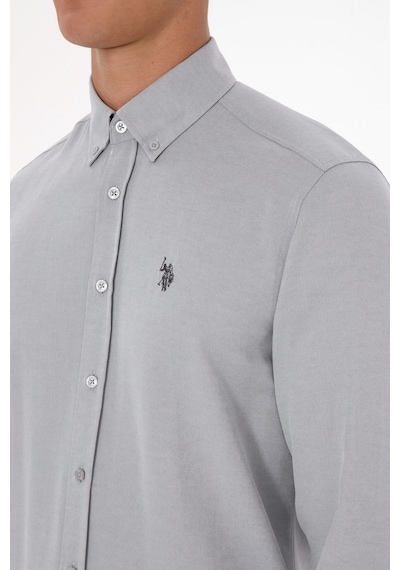 U.s. Polo Assn. Erkek Gri Gömlek Desenli 50316644-vr024 Gri