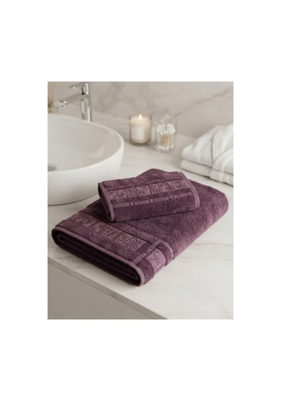 Banyo Havlu Seti  % 100 Bambu Mor