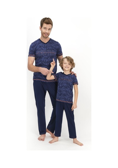 Arnetta Lost In Paradise Koyu İndigo Genç Erkek Kısa Kol Pijama Takımı 5274-26520 K. İndigo Arnetta Lost In Paradise Koyu İndigo Genç Erkek Kısa Kol Pijama Takımı 5274-26520 K. İndigo