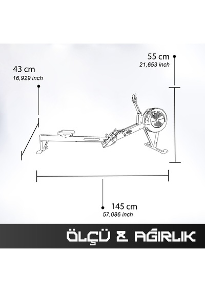 Woqes Hava Dirençli  Kondisyon Küreği Kürek Çekme Aleti