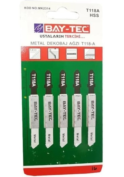 T 118 A Metal Dekupaj Testere Ağzı Baytek-5li Set