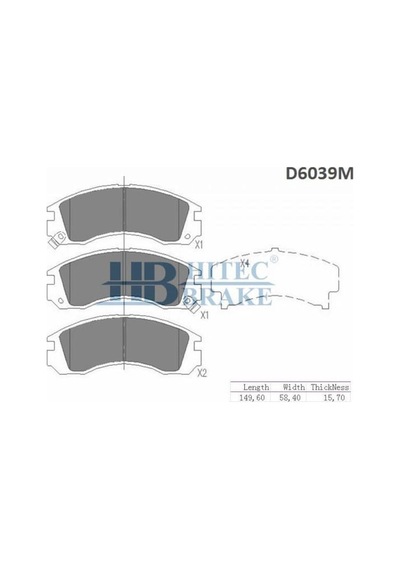 HITEC 10118 Ön Balata L200 02-06 4×4 (K74T)Outlander 03-Pajero Pinın 02- 2,2P4007 07- (D6039)