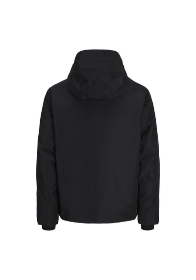 Jack & Jones Erkek Bagcik Ayarli Kapüsonlu Su Geçirmez Ceket - Fusion - 12299783 Siyah
