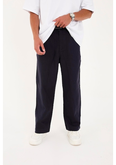Rocqerx R-4419 Fermuarlı Baggy Pantolon Lacivert