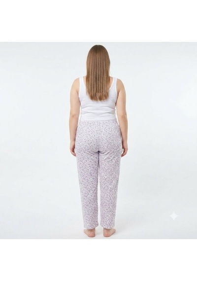 Es Eyüp Selda Yazlık Büyük Beden Uzun Düz Paça Anne Pijama Altı Çok Renkli