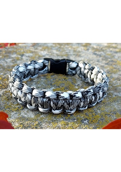 Siyah Kırçıllı Paracord Bileklik Çok Renkli