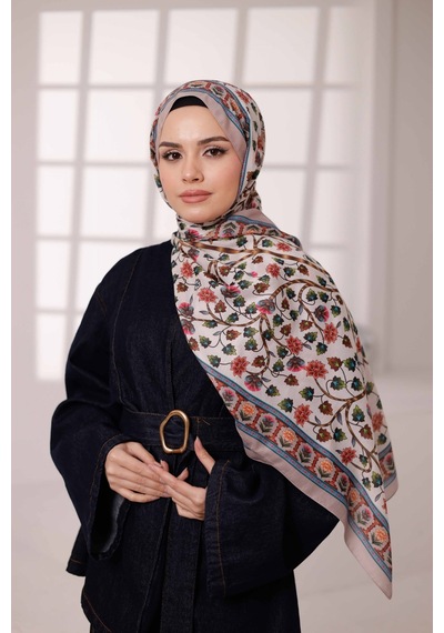 Mimiyum Alya Desen Soft Şal Bej