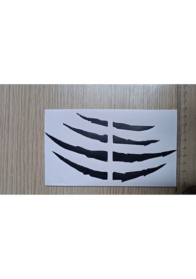 Motorsiklet Kask Sticker Pençe 17x10 Diğer