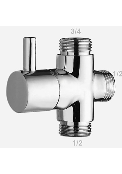 Meriva M87 Banyo Robot Duş Seti Yönlendirici Musluk Krom 3/4x1/2x1/2