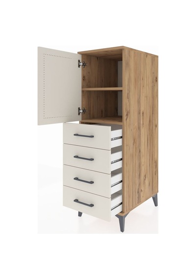 Kronos Dolap 2 Raflı 4 Çekmeceli Tek Kapaklı 44x59x134 Çam-ay... Çam Kronos Dolap 2 Raflı 4 Çekmeceli Tek Kapaklı 44x59x134 Çam-ay... Çam