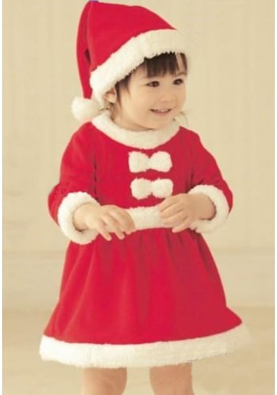Kostümsarayı Noel Anne Kostümü Papyonlu
