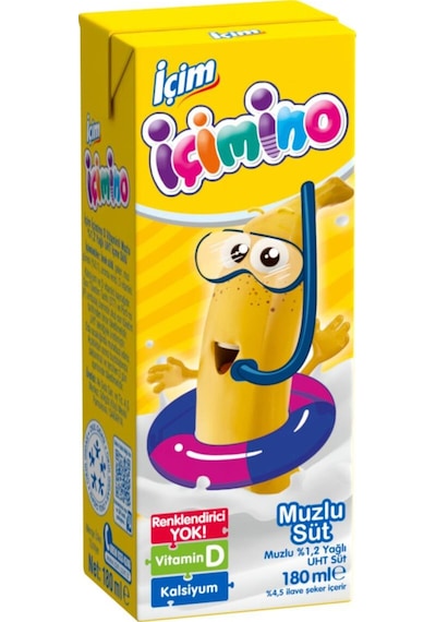 İçim İçimino Muzlu Süt 180 Ml X 24 Adet