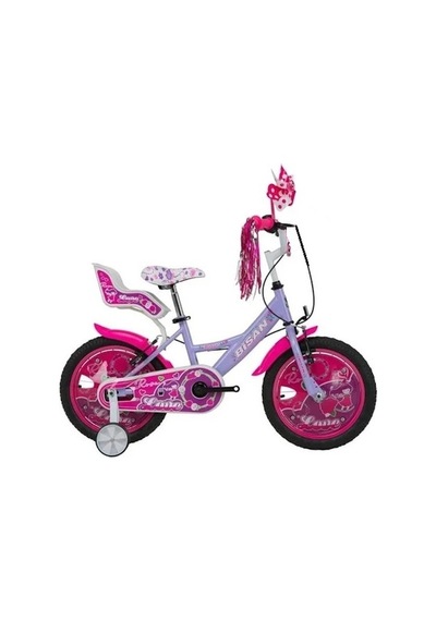 Bisan Rose Kız Çocuk Bisikleti 26cm V 16 Jant Metalik Lila Pembe - Lila