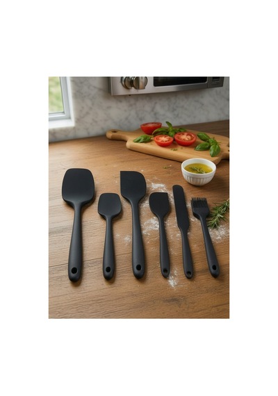 6'lı Siyah Silikon Spatula Seti Isıya Dayanıklı Pasta Kek Hamur Kazıyıcı Ve Fırça Seti Yapışmaz Tencere Tava Uyumlu Mutfak Gereçleri Siyah Siyah 6'lı Siyah Silikon Spatula Seti Isıya Dayanıklı Pasta Kek Hamur Kazıyıcı Ve Fırça Seti Yapışmaz Tencere Tava Uyumlu Mutfak Gereçleri Siyah Siyah